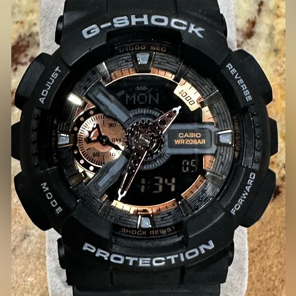 Black Gold G Shock Black And Bronze Casio G-SHOCK GA110RG-1A Men's